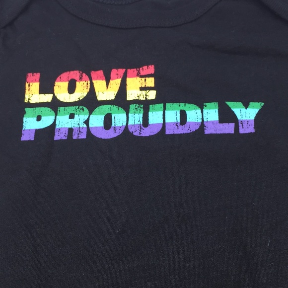 Love Proudly Infant Baby Onesie Bodysuit Size 12-18M Pride - Picture 2 of 7